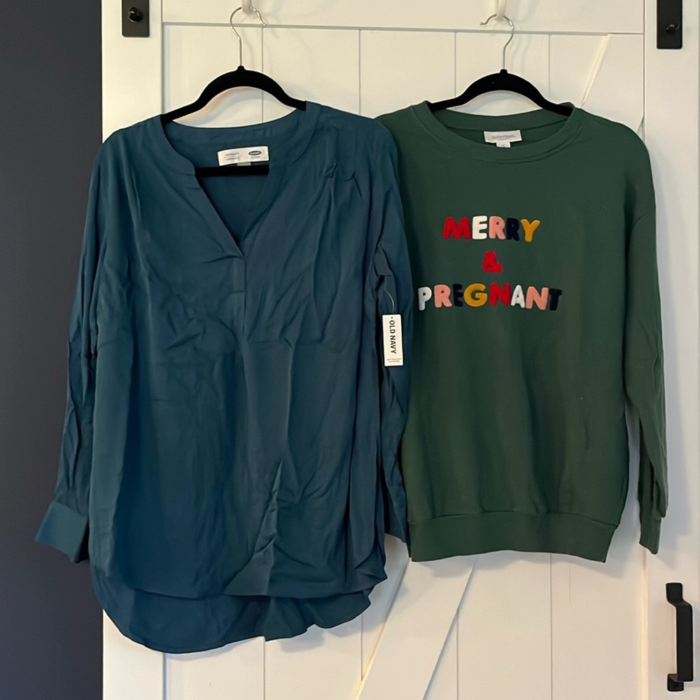 Lot of 3 Maternity tops-SZ. M-Old Navy, Liz Lange, Motherhood.1 NWT GREAT deal!